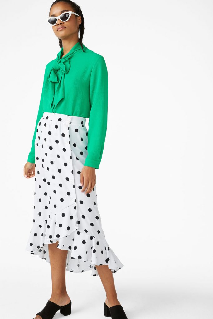 Ruffle hem skirt, €30 at monki.com