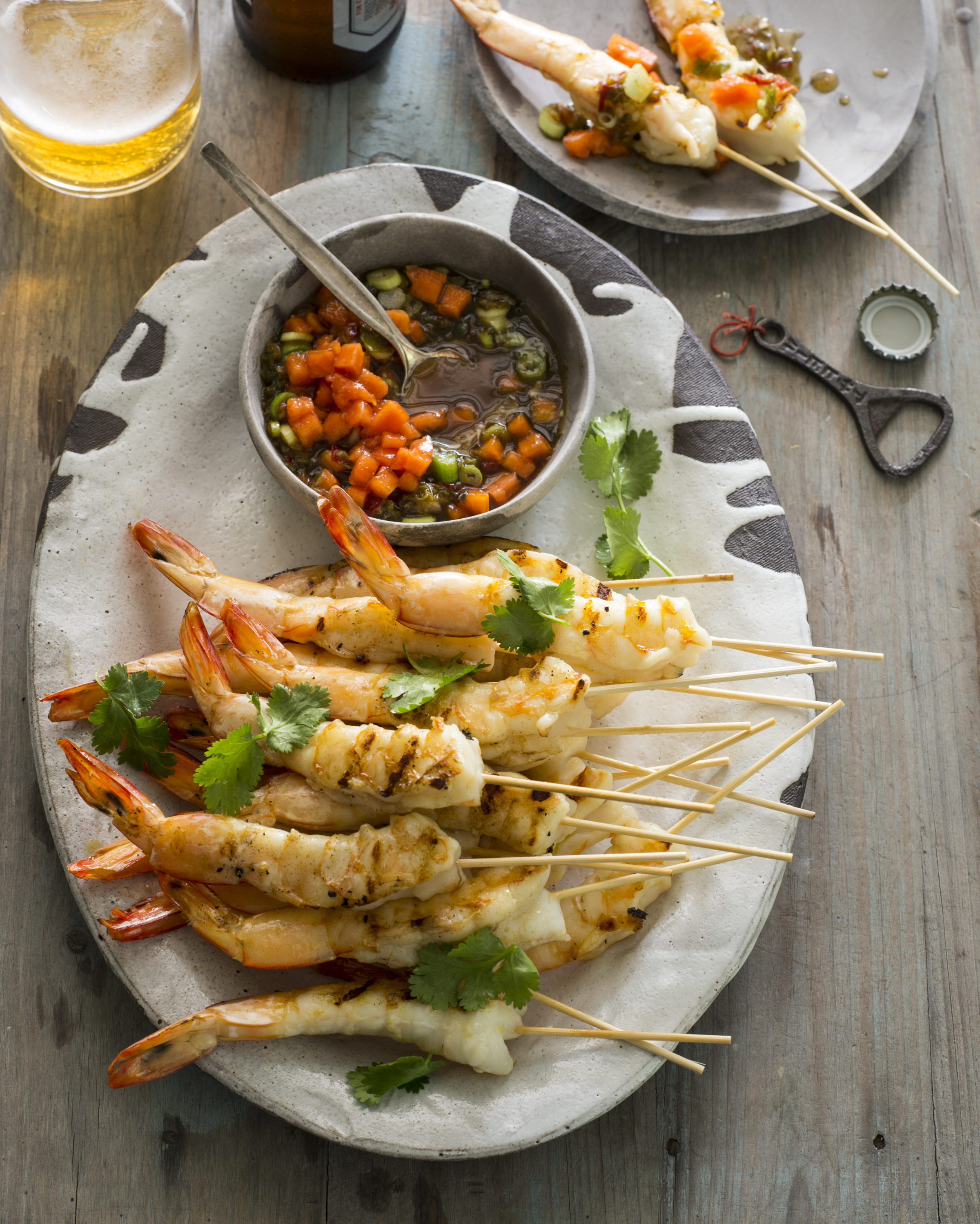 These skewered king prawns have a delicious little kick to them IMAGE.ie