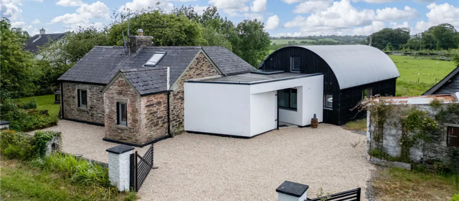 This beautifully restored stone-built cottage and barn-style extension is just an hour from Dublin